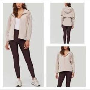 Soia & Kyo Oaklynn Jacket Water Repellent Mauve Hooded Relaxed Women L/XL